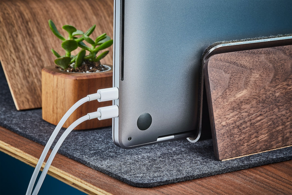 Stand vertical para computador de madera